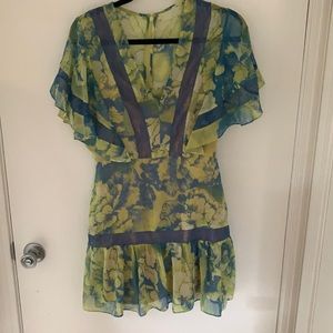 BCBG Green and Blue Cocktail Dress